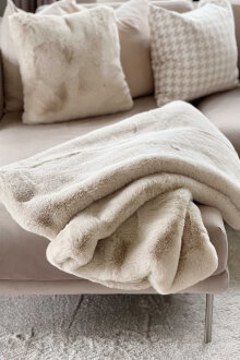DIVERSE LEVERANDØR - Super Soft 5093 Plaid 130*175 Beige