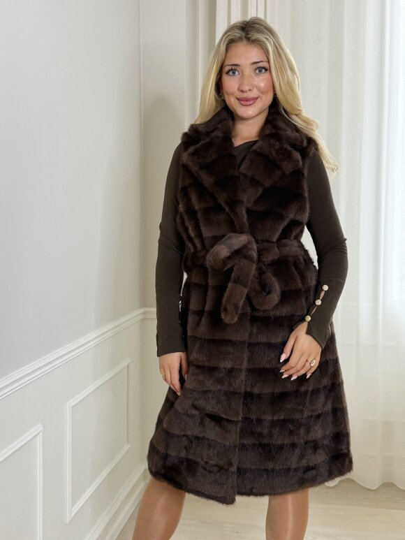 NDP - Kess Long Fake Fur Vest 255197